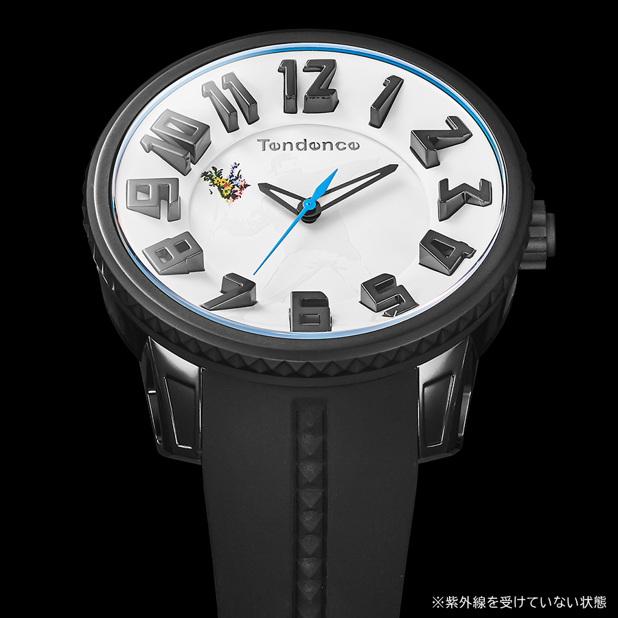 テンデンス ブランダライズド コラボレーション バンクシー コレクション FLOWER BOMBER TY430411 メンズ 腕時計 クオーツ 電池式 ブラックの画像