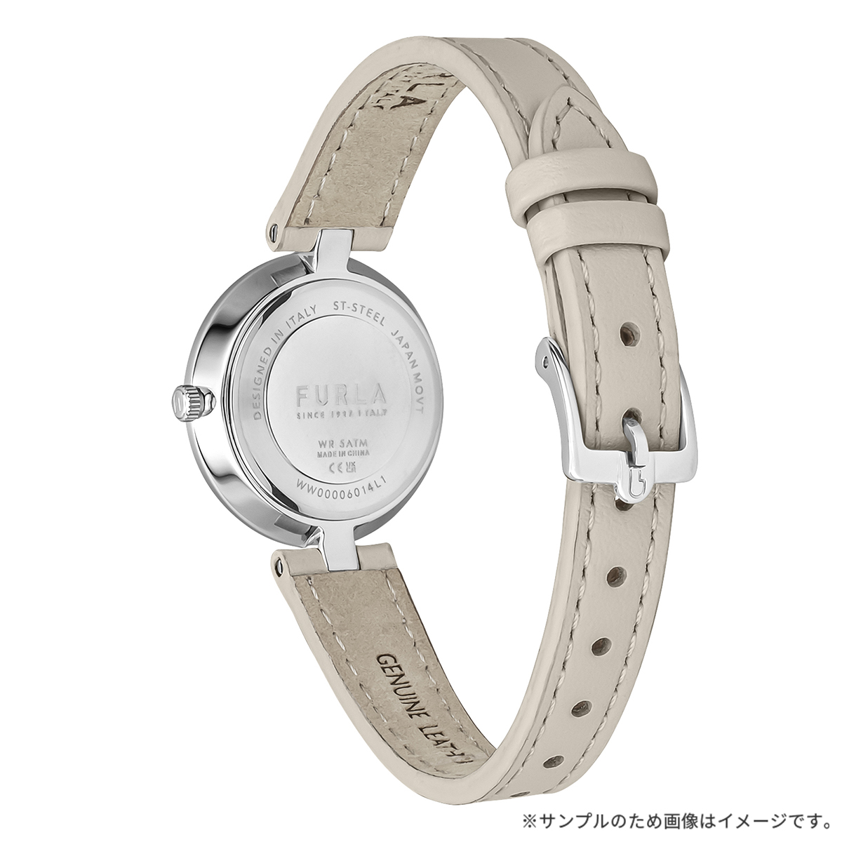 フルラ ロゴリンクス 3針 WW00006014L1 レディース 腕時計 クオーツ 電池式 サンレイダイヤル 革ベルト グレーの画像