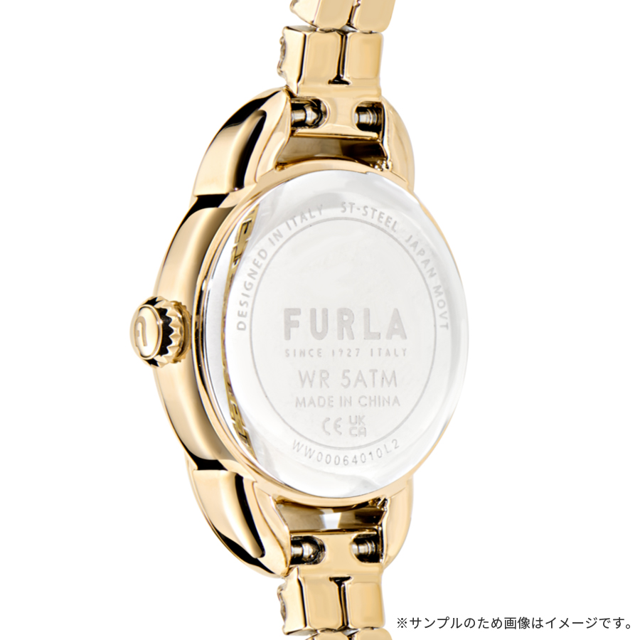 フルラ ミニシェイプ 2針 クリスタルチェーン WW00064010L2 レディース 腕時計 クオーツ 電池式 サンレイダイヤル ゴールドの画像