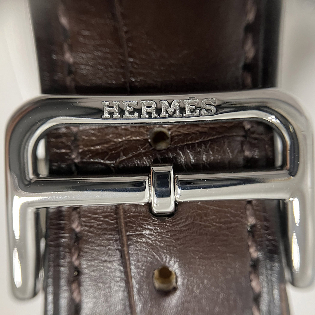 HERMES ブラウンレザー アナログ時計 レザー（本革） HERMES(エルメス) 腕時計(レディース) - 海外