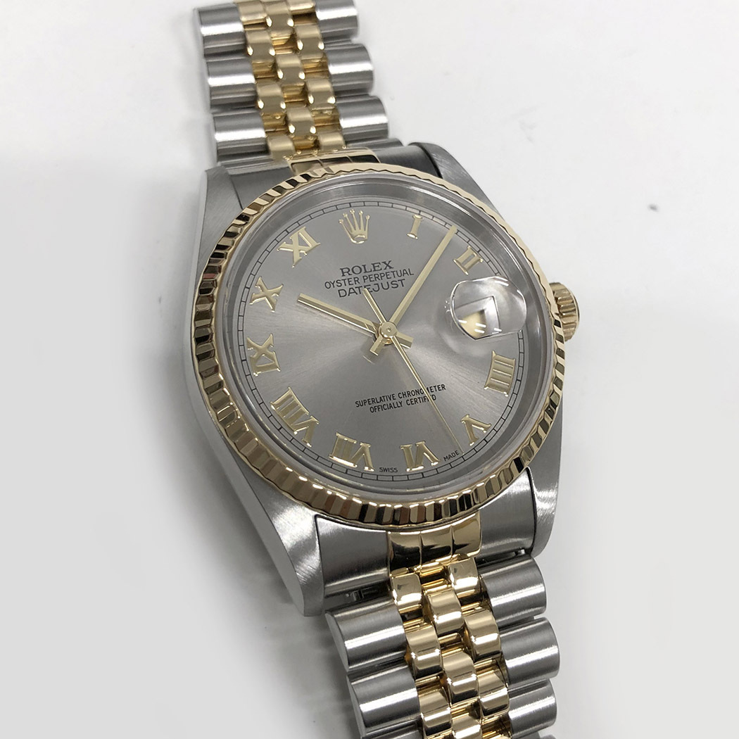 ロレックス ROLEX デイトジャスト 16233 F番 2004年 並行 グレー