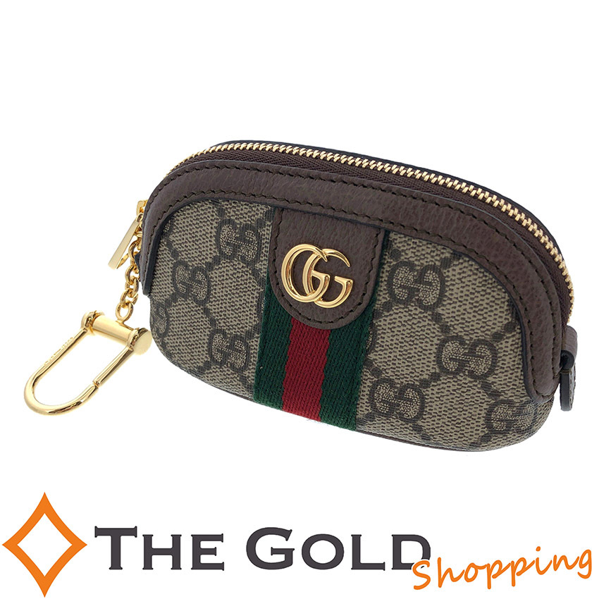 送料込】 Gucci グッチ GGキャンバス スタッズ コインケース キー