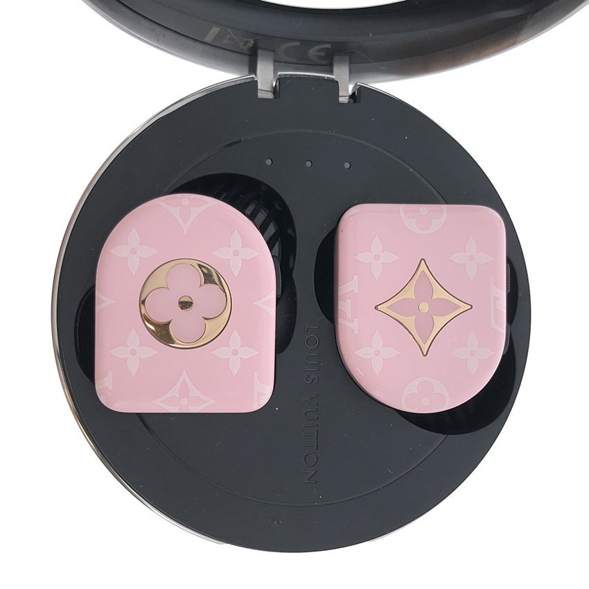 ルイヴィトン ホライゾン イヤホン ワイヤレス QAB150 ピンク Bluetooth モノグラム フラワー LOUIS VUITTON  Horizon 中古