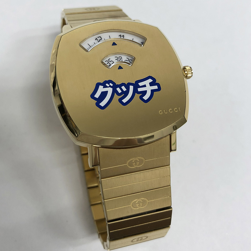 グッチ グリップ ウォッチ 38mm 日本限定 157.3 YA157428 電池交換済