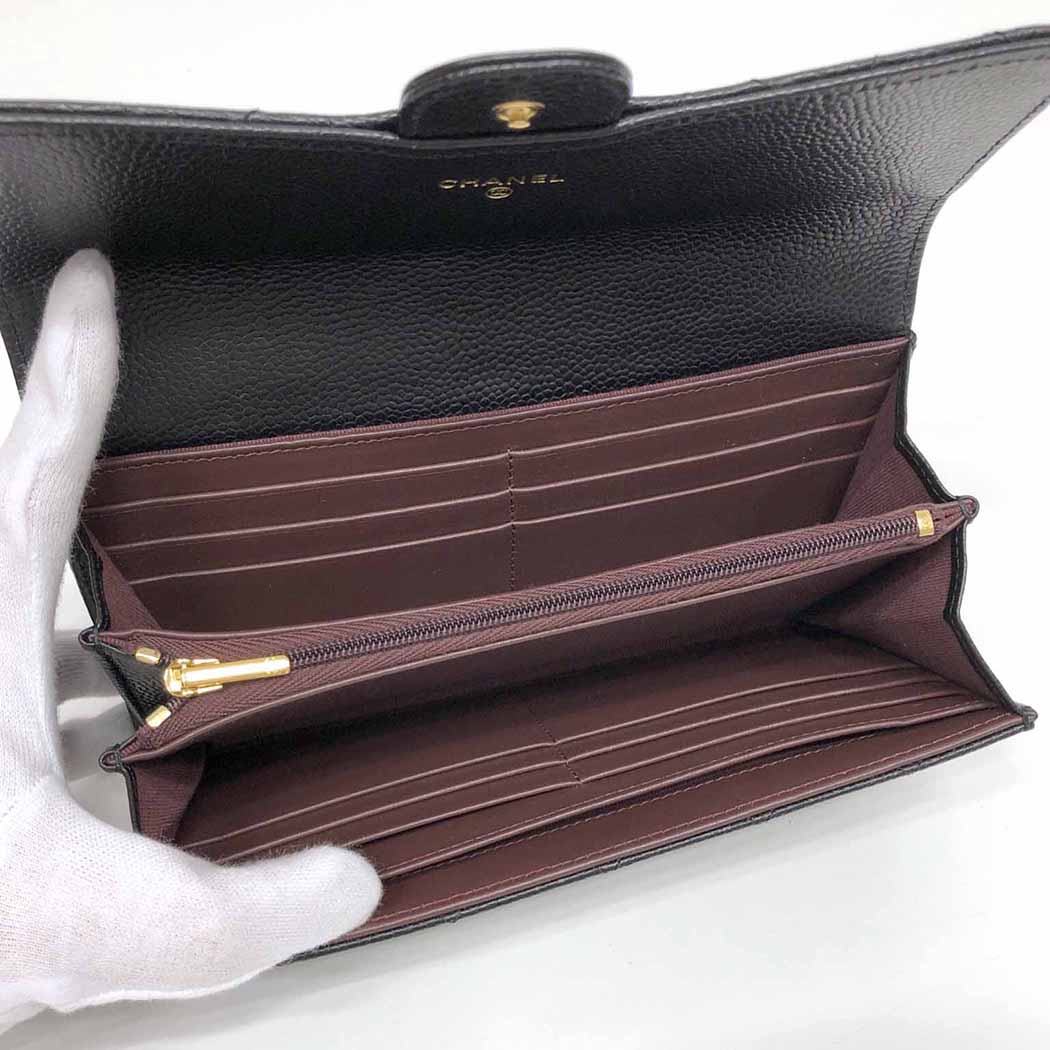 CHANEL（シャネル） ロングウォレット AP0241 マトラッセ キャビア