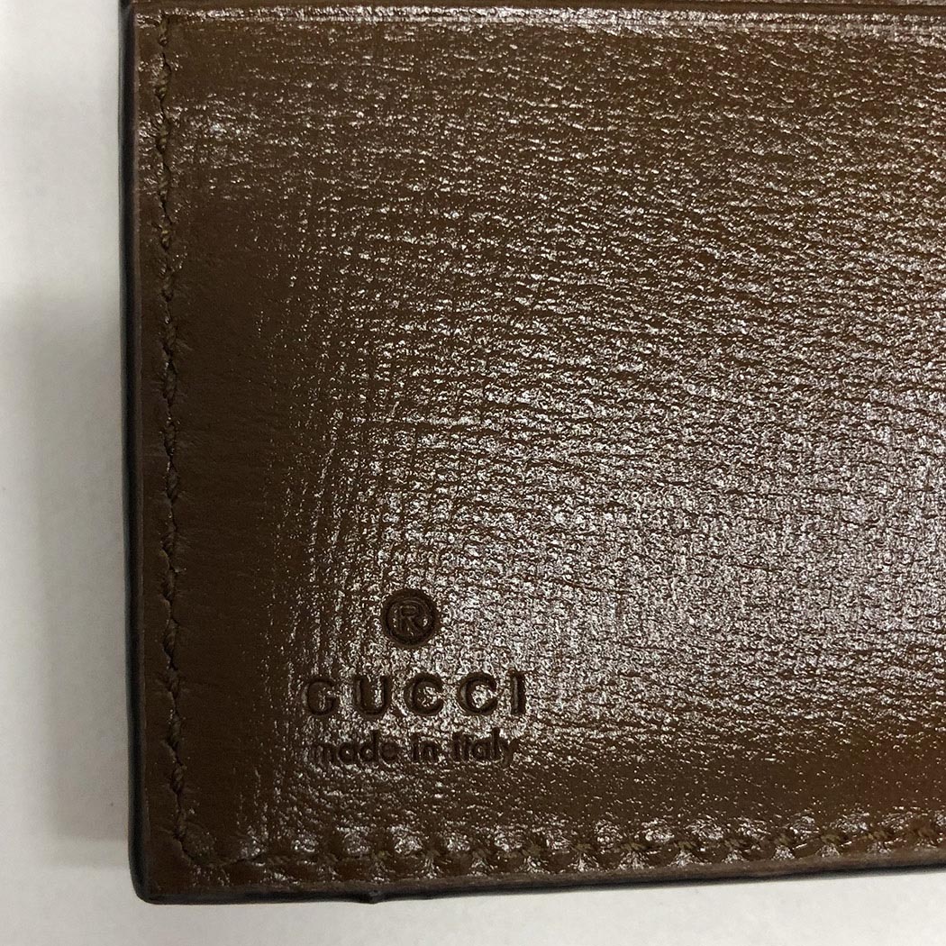 グッチ ジャッキ― 1961 フレンチフラップ ウォレット GGスプリーム レザー 二つ折り 658550 GUCCI 折財布 中古