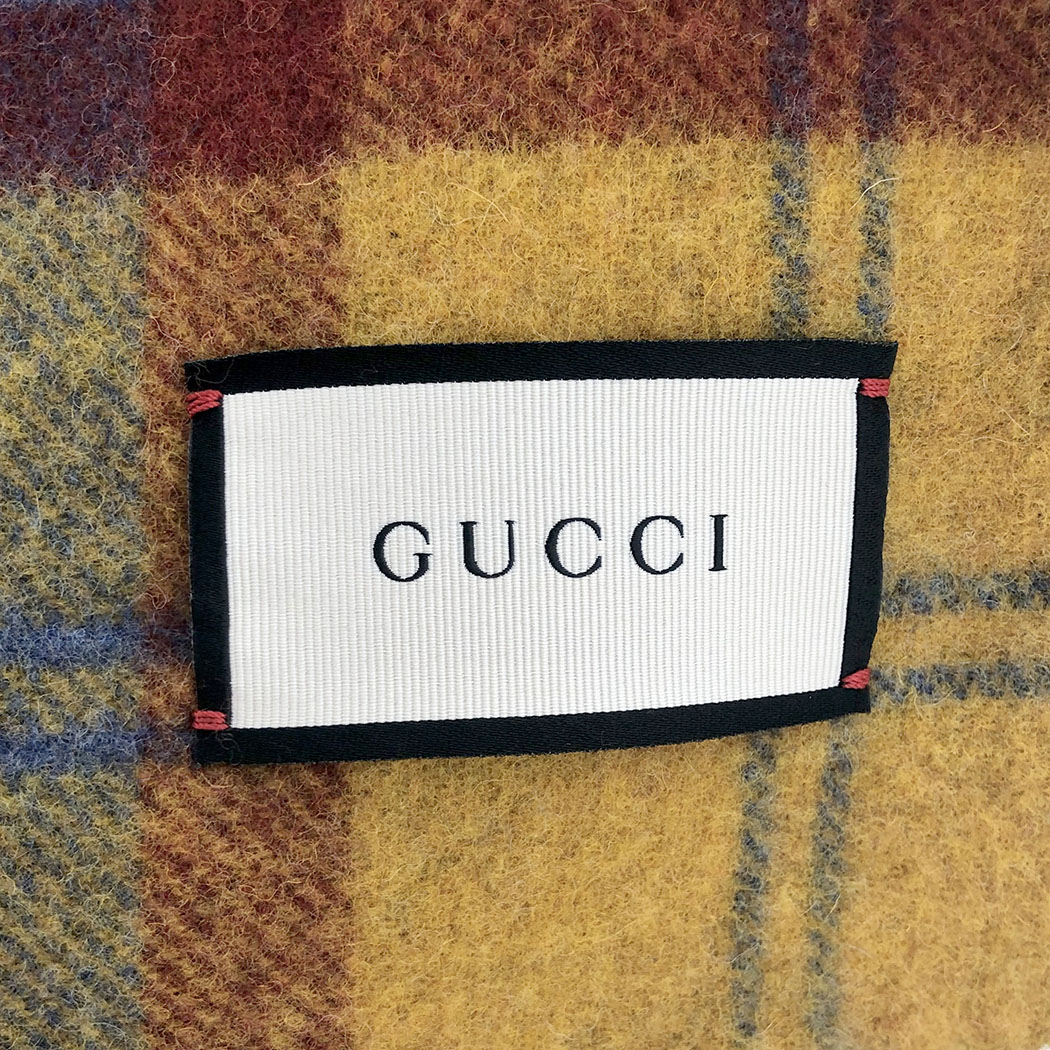 GUCCI リバーシブル ウール ブランケット 656772 インターロッキングG