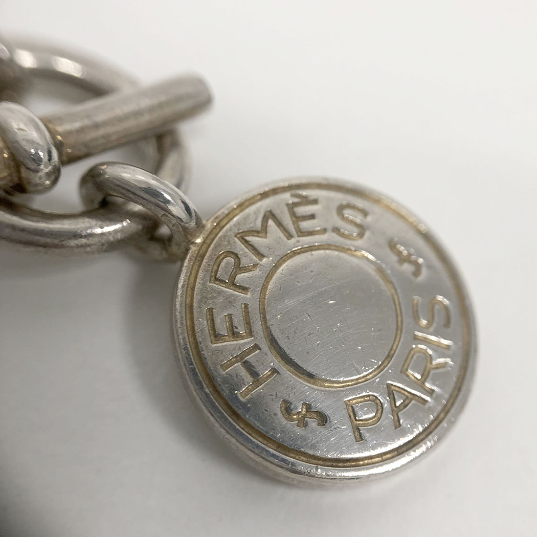 【希少・美品】HERMES セリエ チェーン カフス Ag925 箱付 希少・美品】HERMES セリエ チェーン カフス Ag925 箱付 HERMES