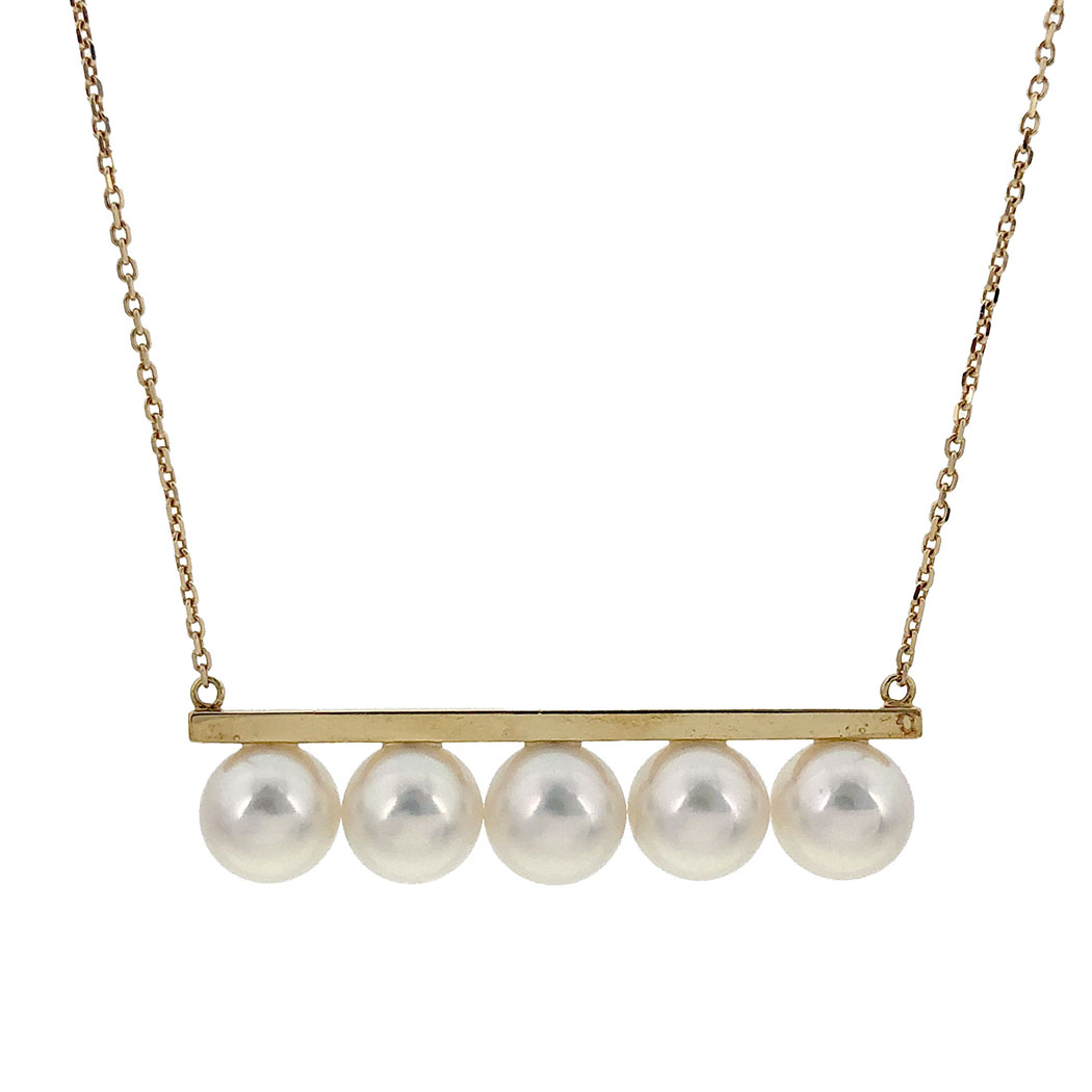 TASAKI田崎真珠パールトップネックレスK18WG3.5mmあこや真珠70mm 田崎真珠 TASAKI 田崎 タサキ K18 18金イエローゴールド アコヤパール