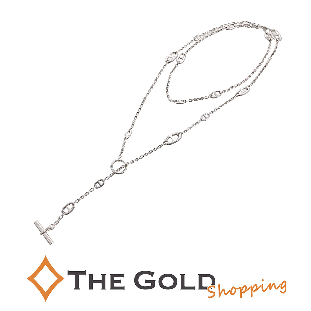 HERMES エルメス ファランドール 120 シェーヌダンクル ネックレス HERMES（エルメス） シェーヌダンクル ファランドールネックレス120