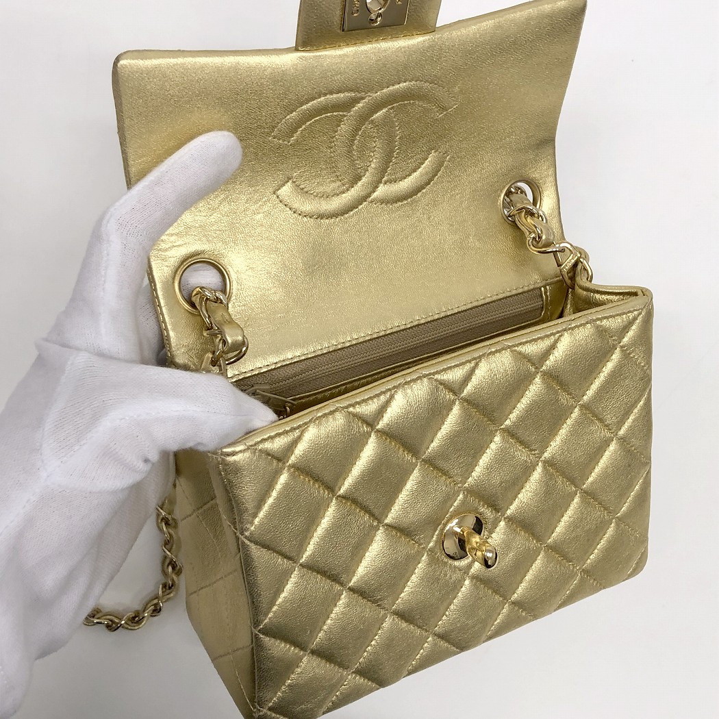 CHANEL シャネル チェーンショルダーバッグ ミニミニマトラッセ ラムスキン  ブラウン ゴールド金具 レディース【中古】【送料無料】 楽天市場】シャネル ミニマトラッセ ラムスキン チェーンショルダー
