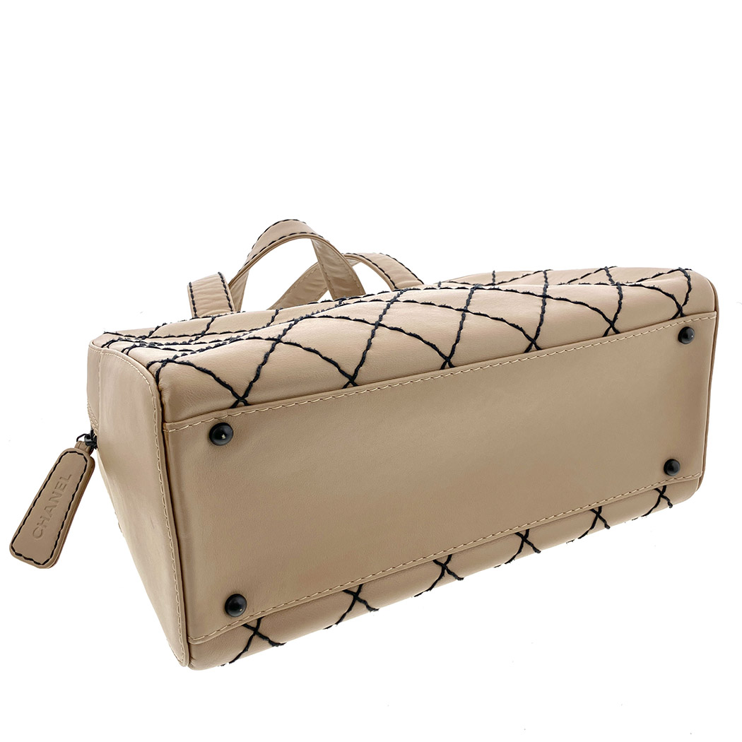 シャネル CHANEL ハンドバッグ Vステッチ 2way ベージュ CHANEL（シャネル） ワイルドステッチ ミニボストンバッグ A14692