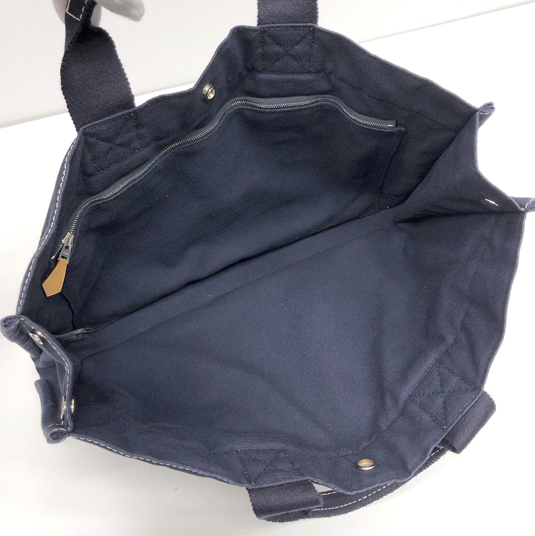 HERMES（エルメス） ドーヴィル トートMM コットンキャンバス ネイビー