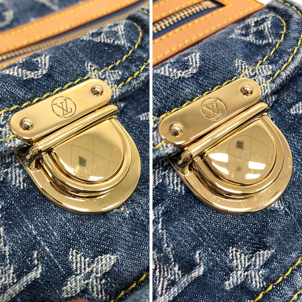 LOUIS VUITTON ルイ・ヴィトン バギーPM ワンショルダー 肩掛け ショルダーバッグ M95049 モノグラムデニム ブルー  レディース【中古】 LOUIS VUITTON（ルイ・ヴィトン） バギーPM M95049 モノグラム デニム