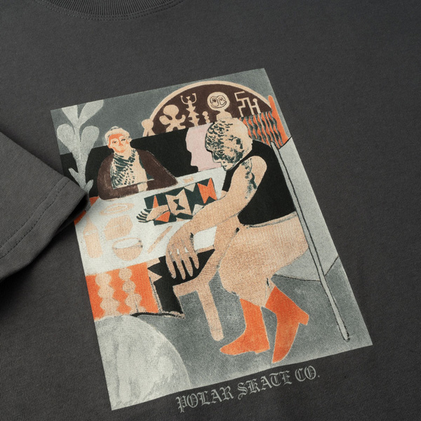 POLAR SKATE CO Tシャツ Polar Skate Co. | polar skateboard RIDERS TEE (GRAPHITE） 半袖 メンズ ポーラー