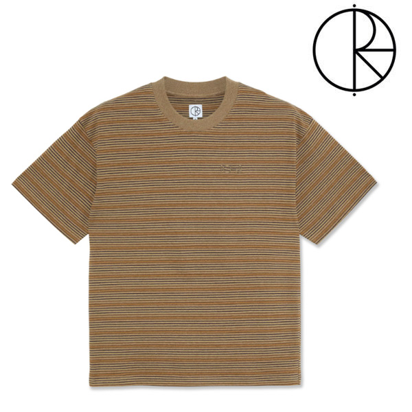 Tシャツ 半袖 ポーラー Polar Skate Co. | polar skateboard STRIPE SURF TEE （CAMEL）