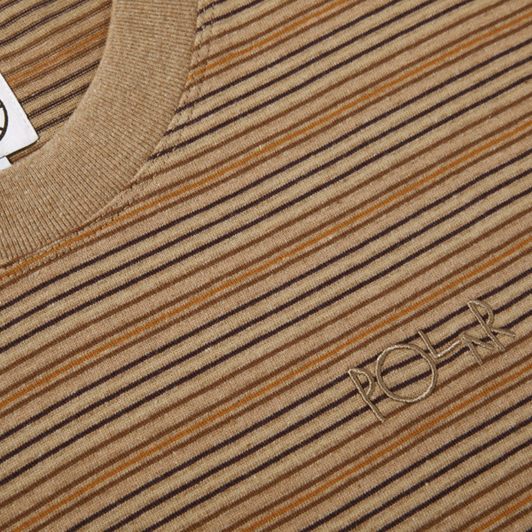 Tシャツ 半袖 ポーラー Polar Skate Co. | polar skateboard STRIPE SURF TEE （CAMEL）