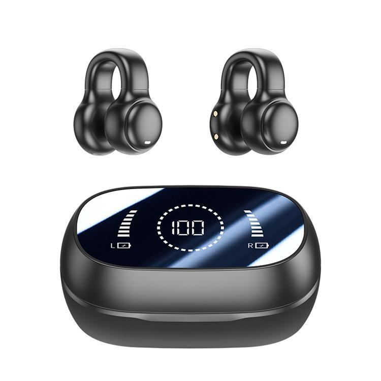 ワイヤレスイヤホン bluetooth5.4 イヤーカフ型 iphone15 ブルートゥース 片耳 両耳 残量表示 音量調整 iPhone/Android ヘッドホン 小型 軽量 高音質 左右分離 | ブランド登録なし | 01
