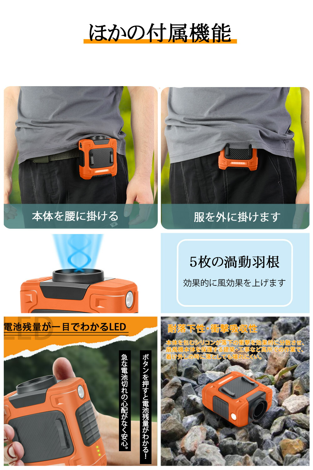 腰に装着したイメージ