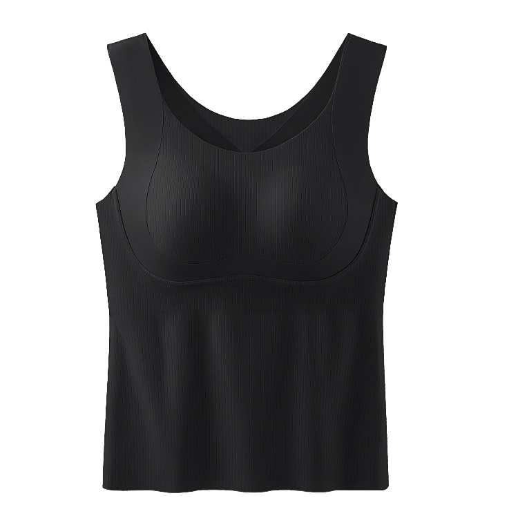 VEIMIAタンクトップ スタイルアップ カップ付きインナー 2枚 ブラックXL Veimia（ヴェーミア） VEIMIAカップ付き タンクトップ ブラトップ