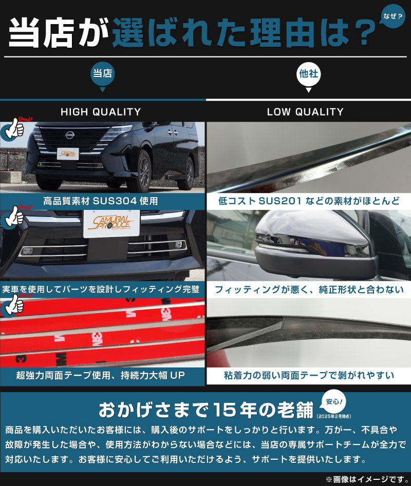 サムライプロデュース セレナC28 フロントフォグガーニッシュ 2P