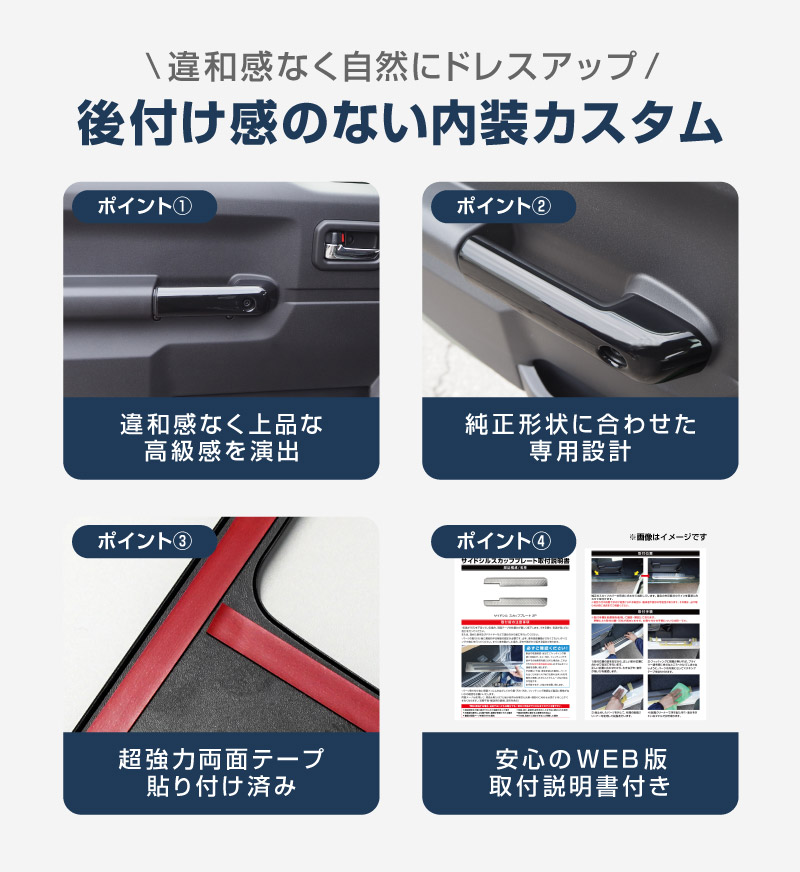 サムライプロデュース ジムニーノマド JC74W 内側ハンドルカバー 4P