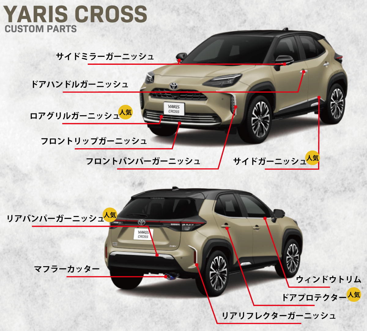 カーパーツのサムライプロデュース - ヤリスクロス｜Yahoo!ショッピング
