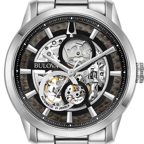 ミ*レ様 【極美品】BULOVA 96A208 自動巻き スケルトン 腕時計　保 BULOVA（ブローバ） 無金利ローン可 クラシック CLASSIC 96A208