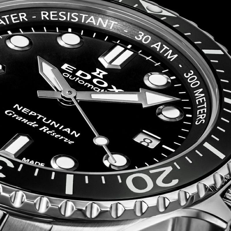 無金利ローン可 3年間無料点検付 エドックス EDOX ネプチュニアン NEPTUNIAN GRANDE RESERVE DATE AUTOMATIC 80801-3NM-NIN メンズ 腕時計 ダイバーズ | EDOX | 03
