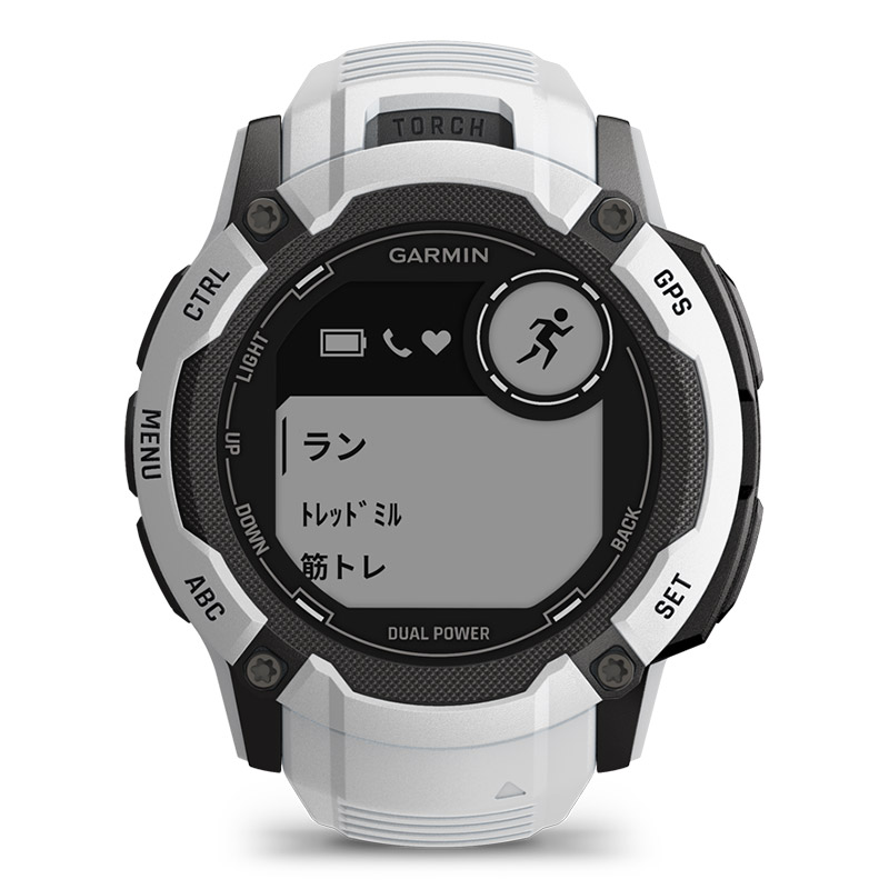 特別価格 無金利ローン可 ガーミン GARMIN インスティンクト 2X Instinct 2X Dual Power Whitestone 010-02805-42 メンズ スマートウォッチ ソーラー suica｜thewatchshopwebstore｜09