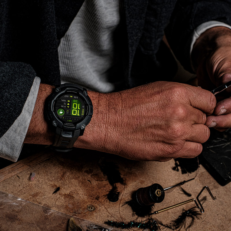 無金利ローン可 ガーミン GARMIN インスティンクト3 アモレッド 50mm Instinct 3 AMOLED 50mm Black Charcoal 010-03020-30 メンズ スマートウォッチ Suica_14