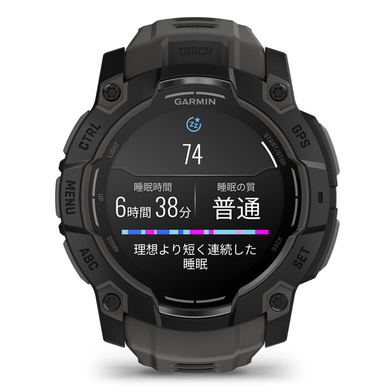 無金利ローン可 ガーミン GARMIN インスティンクト3 アモレッド 50mm Instinct 3 AMOLED 50mm Black Charcoal 010-03020-30 メンズ スマートウォッチ Suica_12