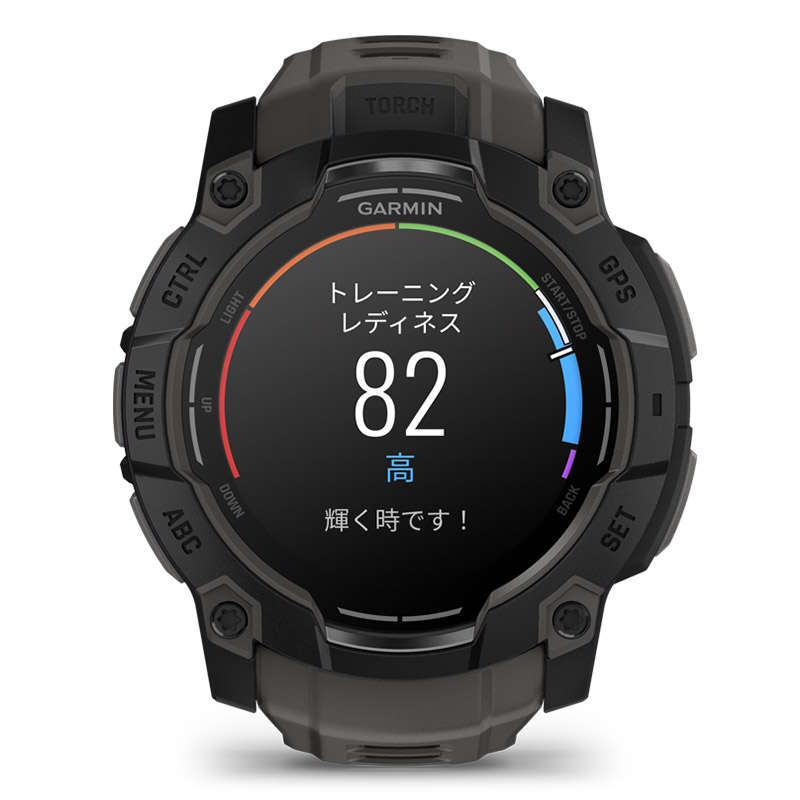 無金利ローン可 ガーミン GARMIN インスティンクト3 アモレッド 50mm Instinct 3 AMOLED 50mm Black Charcoal 010-03020-30 メンズ スマートウォッチ Suica_9