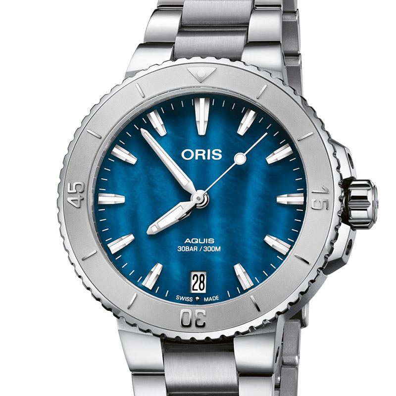 無金利ローン可 3年間無料点検付 オリス ORIS 腕時計 アクイスデイト aquis date 01 733 7770 4155-07 8 18 05P レディース 高級 時計 スイス製 ブランド 自動巻｜thewatchshopwebstore｜03