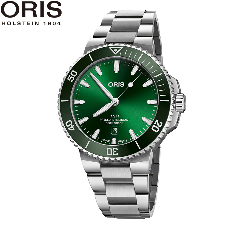 無金利ローン可 3年間無料点検付 オリス ORIS アクイスデイト Aquis