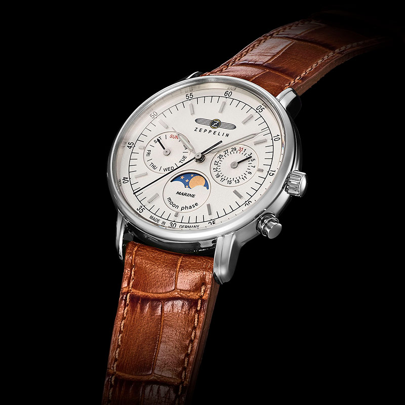 ★連休セール★日本限定モデル　Zeppelin　ツェッペリン　腕時計　8637 ツェッペリン マリーネ 36mm ムーンフェイズ 日本限定モデル 8637-1