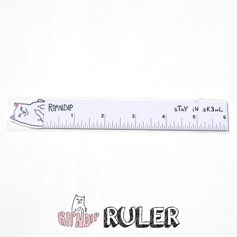 Ripndip リップンディップ 定規 可愛い 猫 ネコ ブランド 15cm ストリート ファッション Nerm Ruler Foot Ruler Rnd3863 Rdat070 B系 Hiphop Third 通販 Yahoo ショッピング