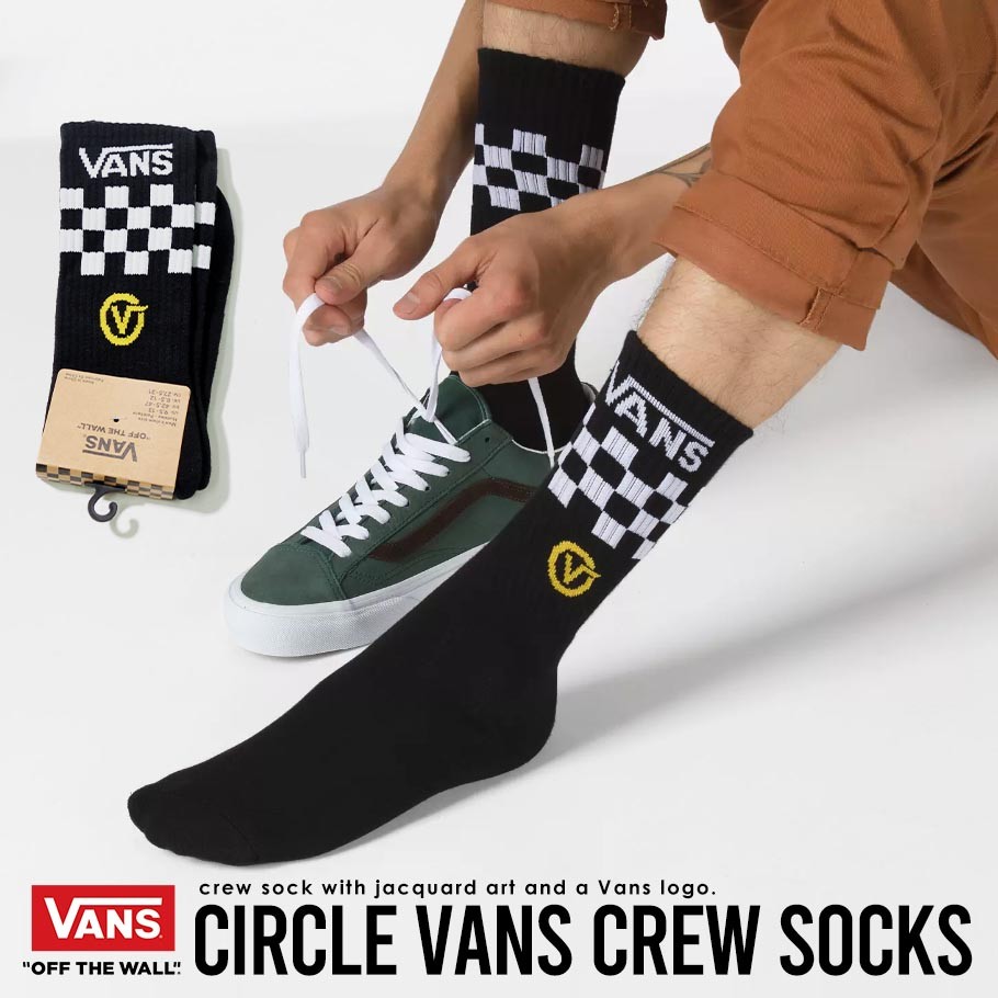Vans バンズ 靴下 ソックス ハイソックス スケーター ファッション メンズ ストリート系 Vn0a45e4blk Circle Mens Crew Socks Vnat022 B系 Hiphop Third 通販 Yahoo ショッピング