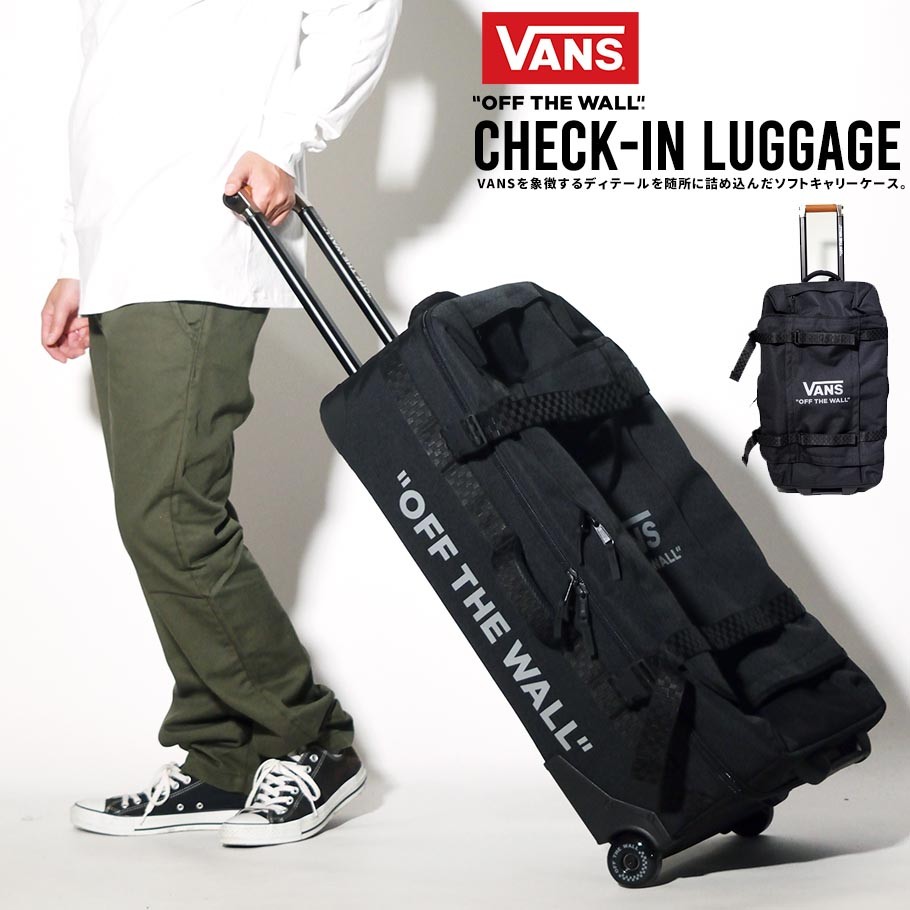 Vans バンズ キャリーバッグ メンズ スーツケース キャリーケース スケーター ファッション メンズ ストリート系 Vn0a3ihkblk Check In Luggage Vnbt017 B系 Hiphop Third 通販 Yahoo ショッピング