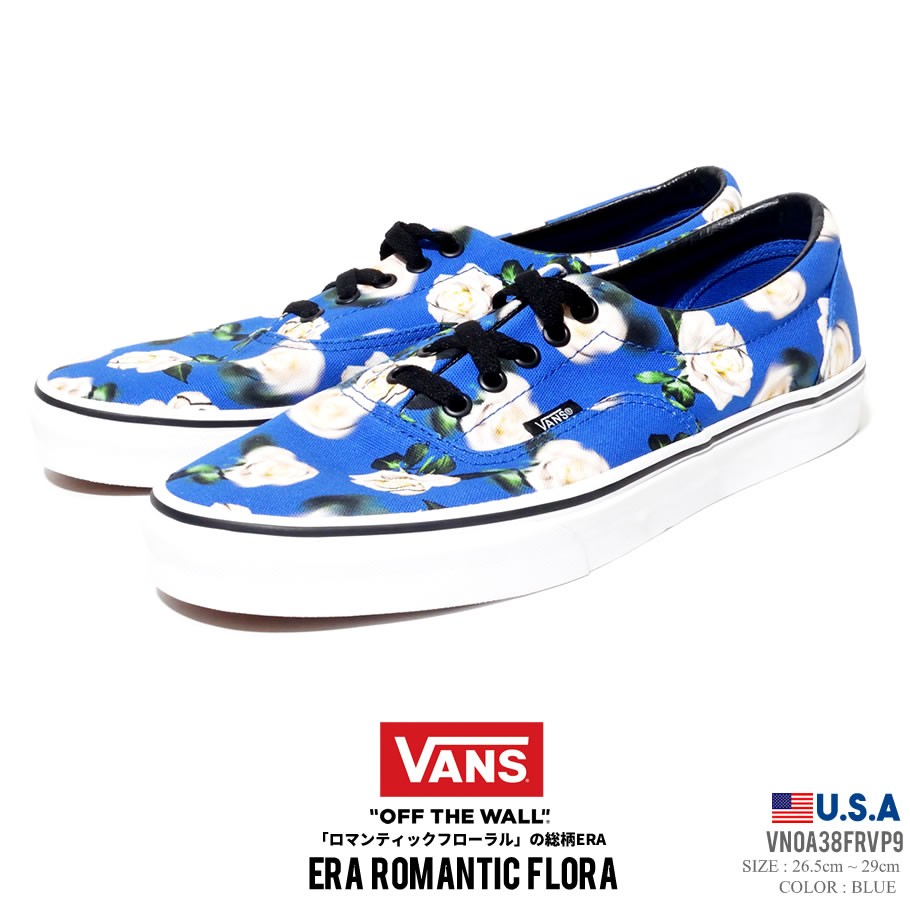 Vans バンズ スニーカー メンズ Romantic Floral Era ブルー 青