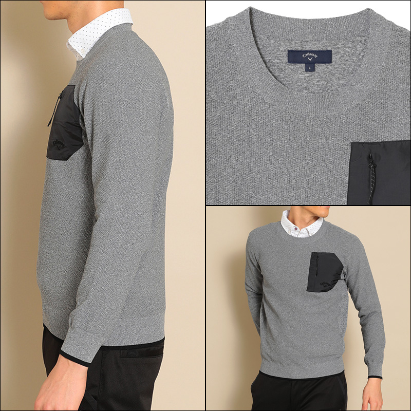 Callaway（キャロウェイ） SALE特価 メンズ クルーネック セーター 撥