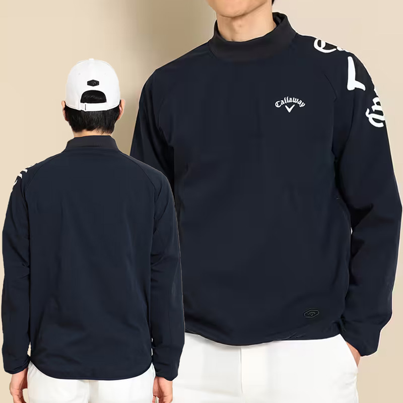 大切な Callaway キャロウェイ メンズ モックネック 長袖プルオーバー メンズウェア