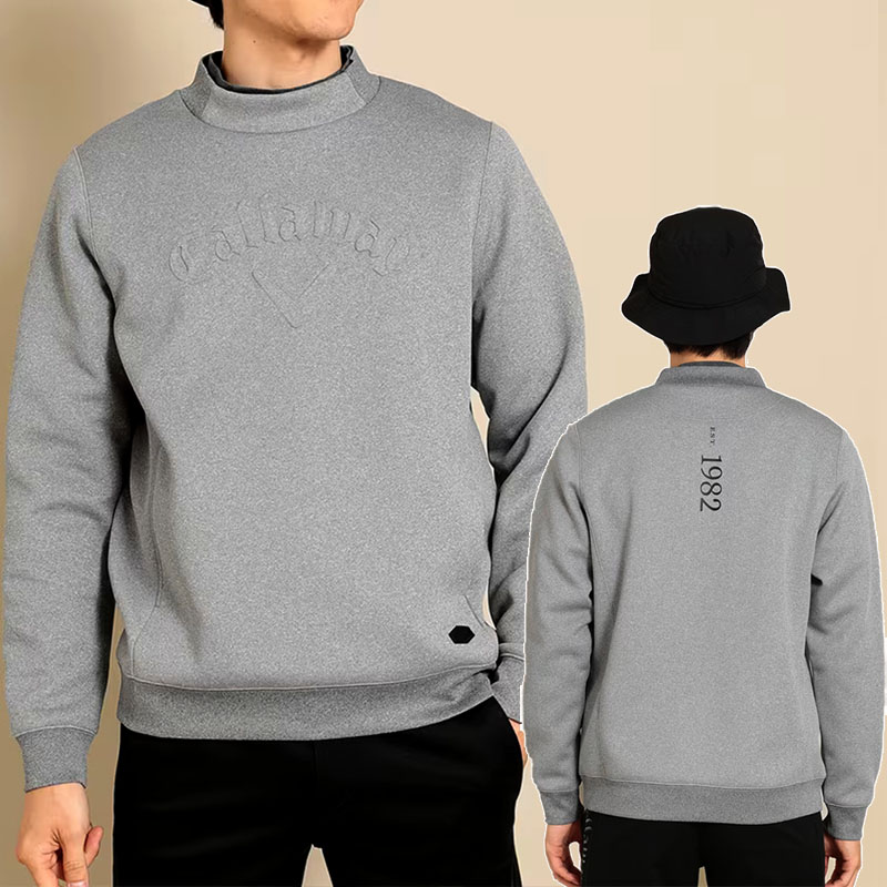 Callaway（キャロウェイ） メンズ モックネック 長袖 スウェット