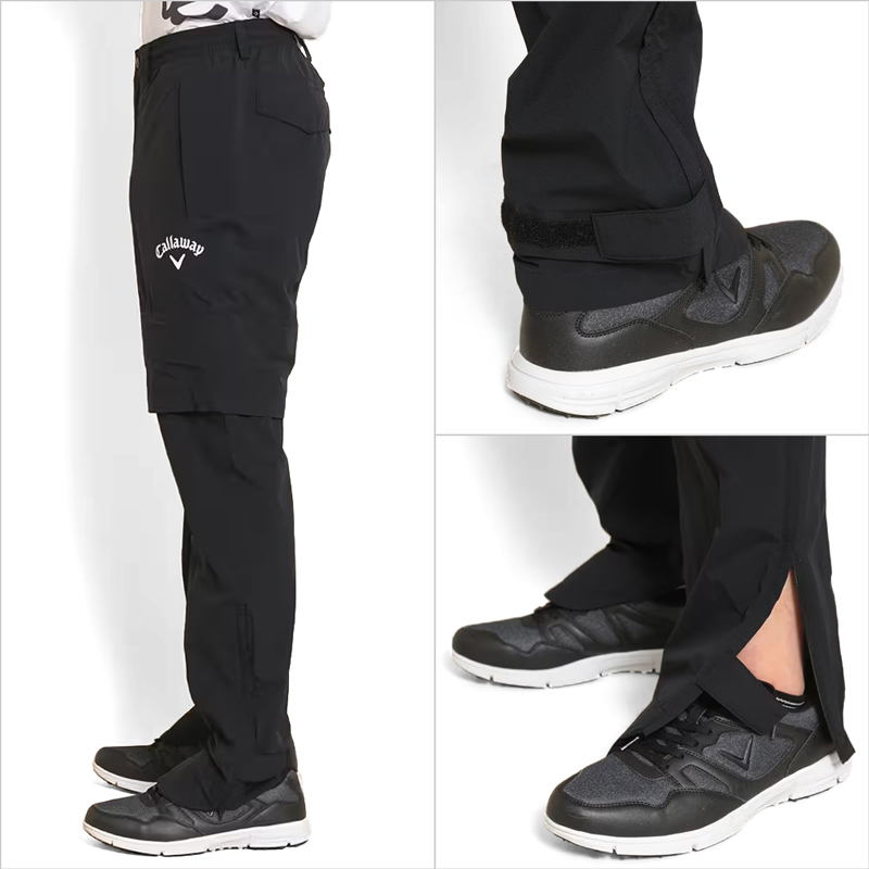 ほぼ新品】Callaway メンズ レインウェア LL 半袖半パンにもなり