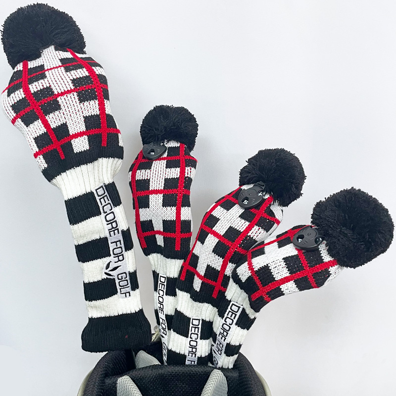 DECORE FOR GOLF デコレフォーゴルフ ニット ヘッドカバー 4点セット