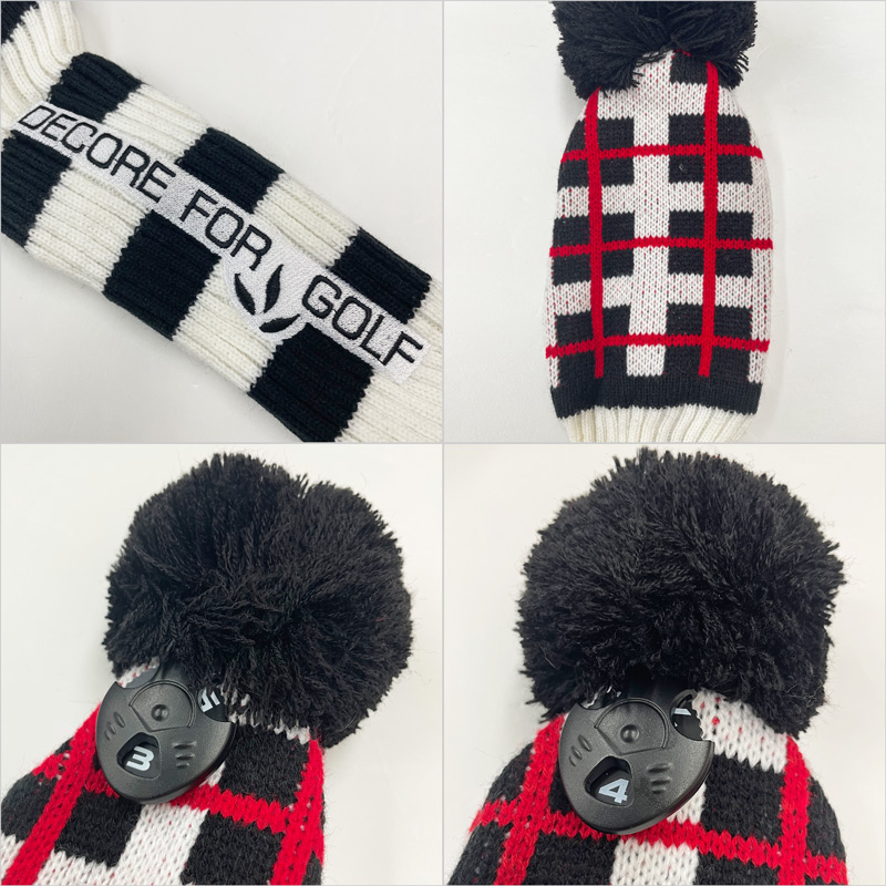 DECORE FOR GOLF デコレフォーゴルフ ニット ヘッドカバー 4点セット