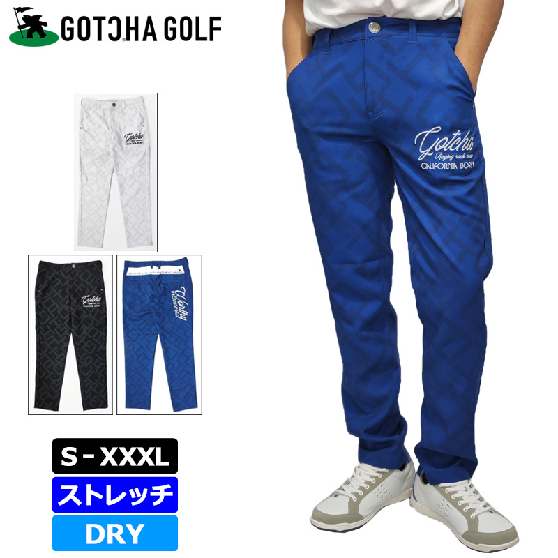 クーポン有 ガッチャゴルフ メンズ ストレッチ 吸汗速乾 ロングパンツ 231GG1802 GOTCHA GOLF 3SS2 春夏秋 ゴルフウェア  MAR1