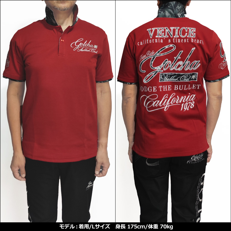 GOTCHA GOLF ガッチャゴルフ ポロシャツ 赤 XLサイズ 新品 GOTCHA 【30％OFF！セール！】ガッチャゴルフ / GOLF 2022春夏