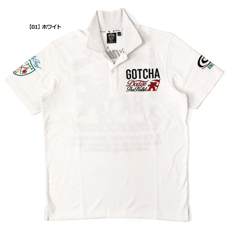 GOTCHA GOLF ガッチャゴルフ メンズ 吸汗速乾 半袖 ポロシャツ