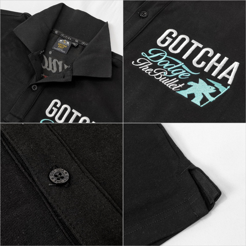 GOTCHA - GOTCHA GOLF ガッチャゴルフ ロゴ 半袖 ポロシャツ ゴルフ ウェア GOTCHA ガッチャ 半袖ポロシャツ オレンジ系 サイズ：XS ランク